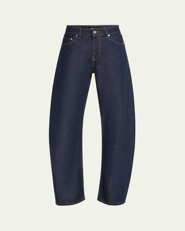Alida Mid-Rise Loose Bowed Jeans